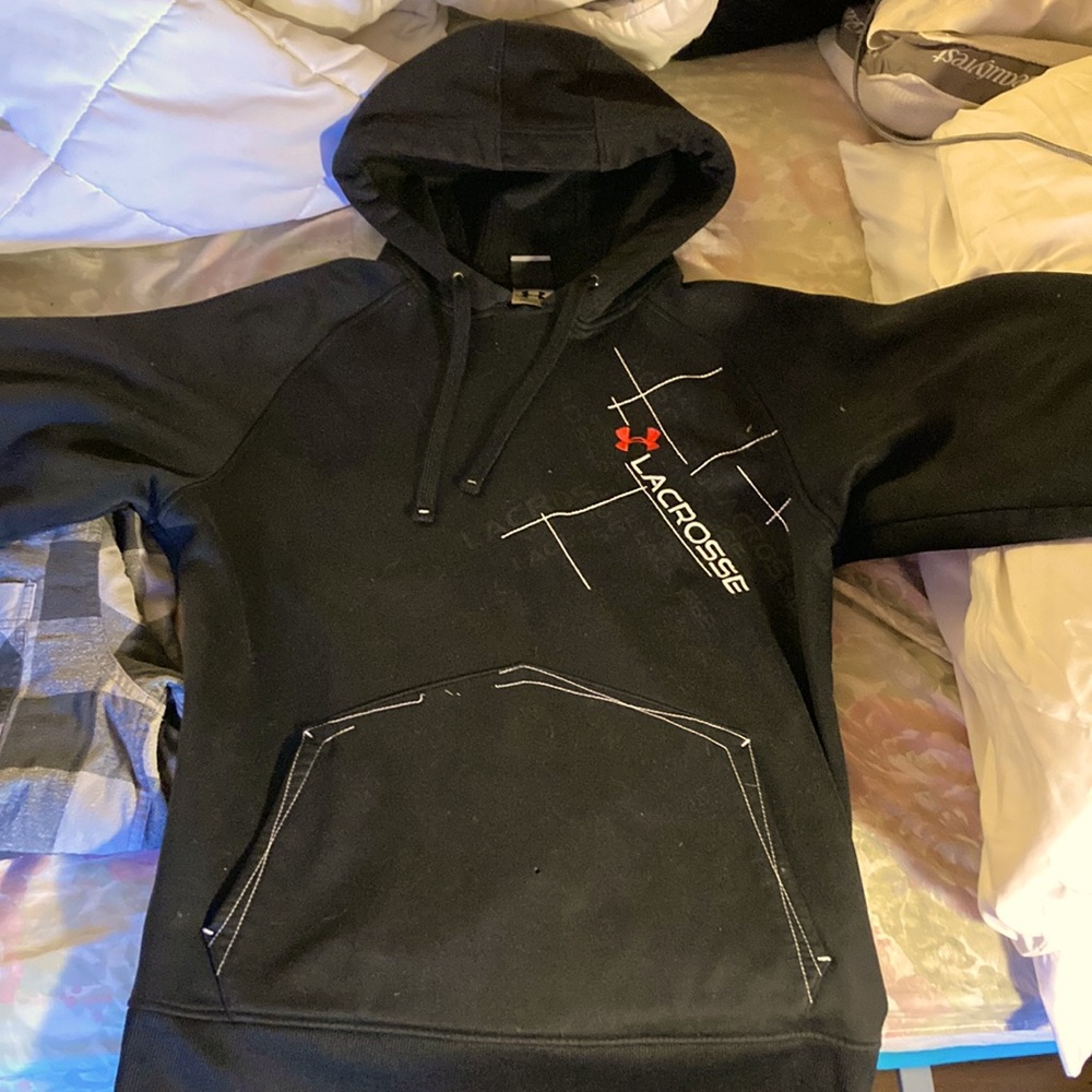 Under Armour. All Black. Size medium! 100% polyester.